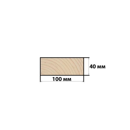 Доска обрезная 40*100*6000 мм, ГОСТ, сухостой,  (сорт 1-3), 41 шт/м3