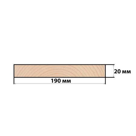 Доска строганная 20*190*6000 мм, камерной сушки (сорт-1, вл 16±2%)