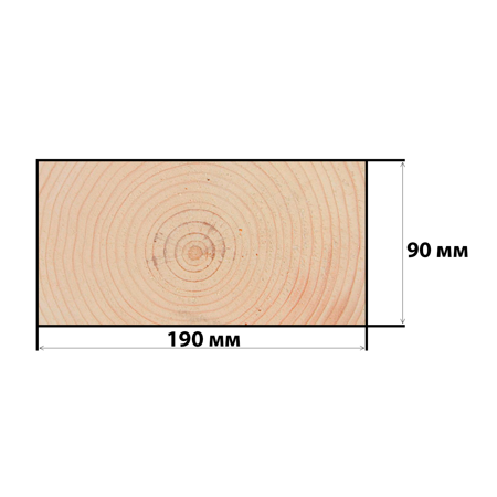 Доска строганная 90*190*6000 мм, камерной сушки (сорт-1, вл 16±2%)