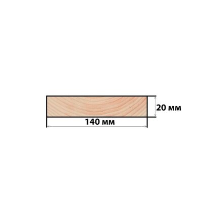 Доска строганная 20*140*6000 мм, камерной сушки (сорт-1, вл 16±2%)