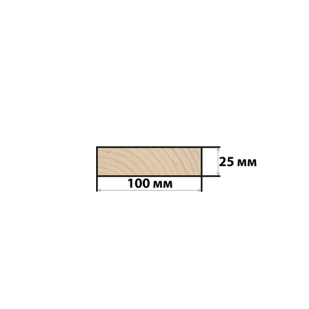 Доска обрезная 25*100*6000 мм, ГОСТ, лиственница,  (сорт 1),   66шт/м3
