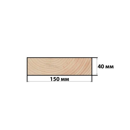 Доска строганная 40*150*3000 мм, камерной сушки (сорт-1, вл 16±2%)